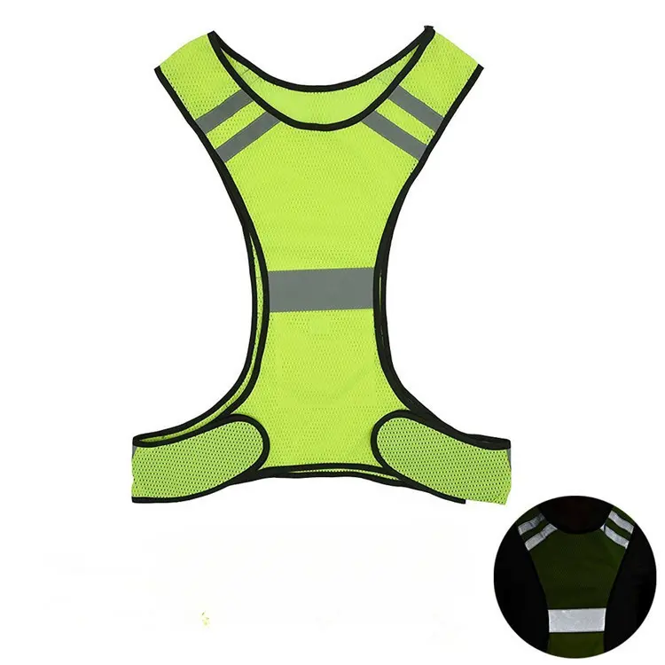 Reflective Running Vest for Men & Women, Lightweight Breathable Mesh with an Adjustable Fit and Reflective Strips for Cycling Sports