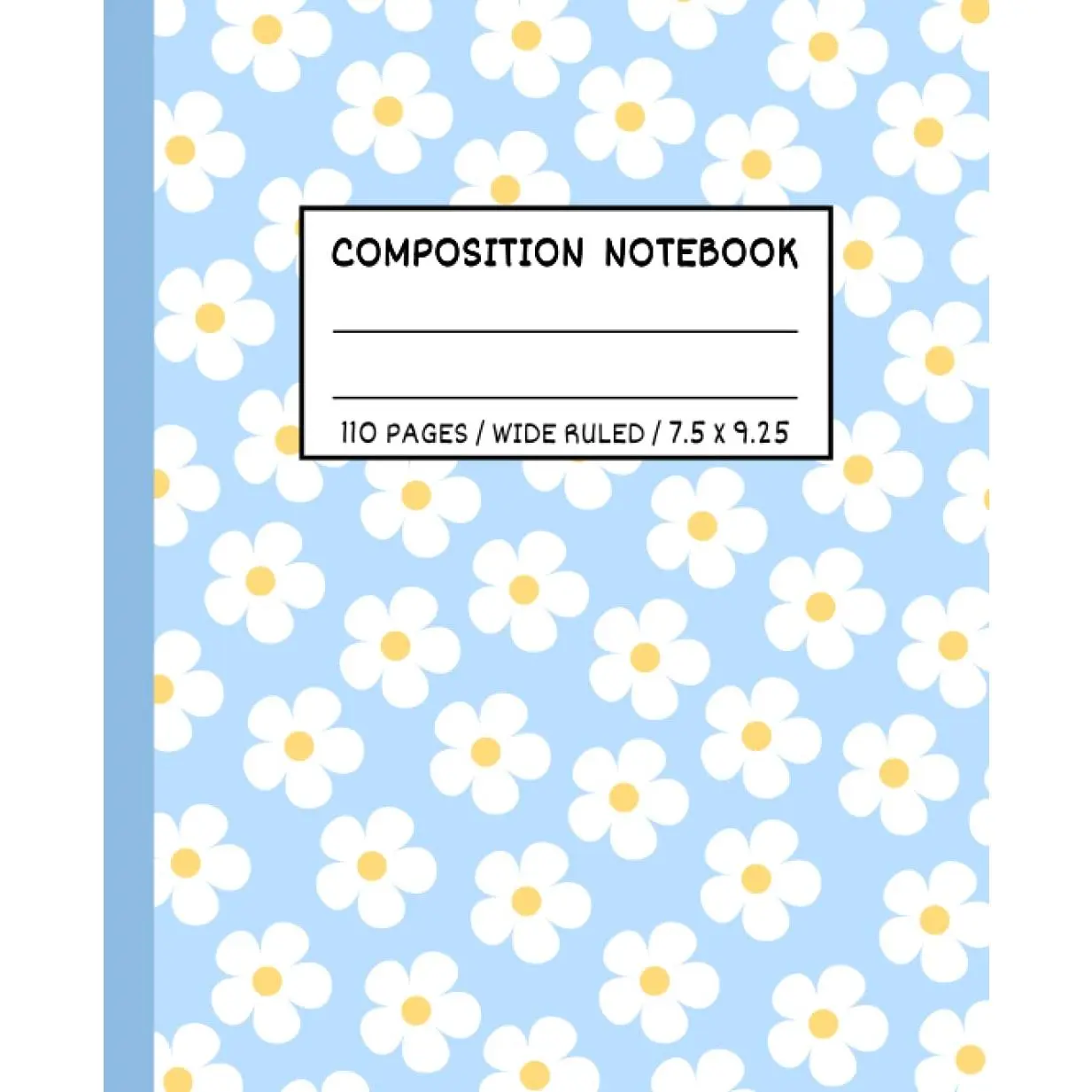 Pastel Composition Notebook Wide Ruled: Blue Aesthetic Notebook | Cute Composition Notebooks Wide Rule For Teen Girls | Student School Supplies - Paperback