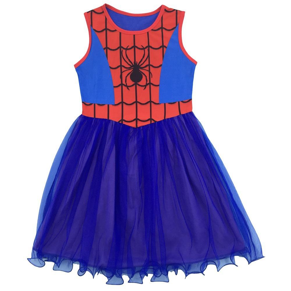 Movie Spiderman Cosplay Dress Kids Clothes Girls Toddler Girl Christmas Outfits Halloween Little Girls Costume Dress Party Gift