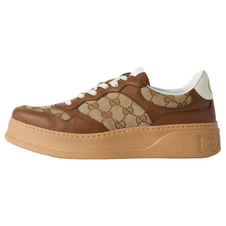 Gucci Chunky B GG Loafers for Men – Comfortable Brown Low-Top Casual Shoes Verifiable, with credentials and supporting global authentication