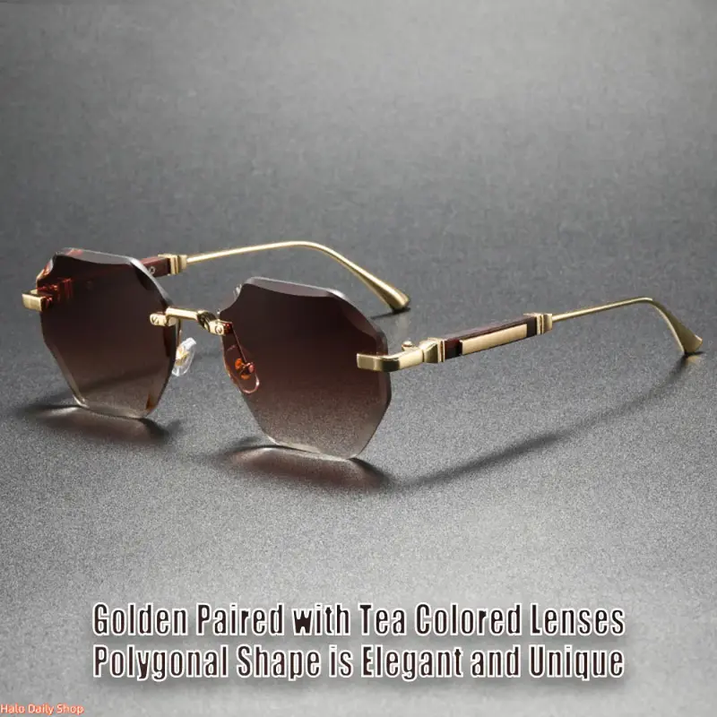 Men's Chic Rimless UV400 Sunglasses - Dark-Tint Flexible UV 400 Protection Eyewear for Outdoor Driving & Daily Wear, Uv 400 Sunglasses, Men’s Sunglasses