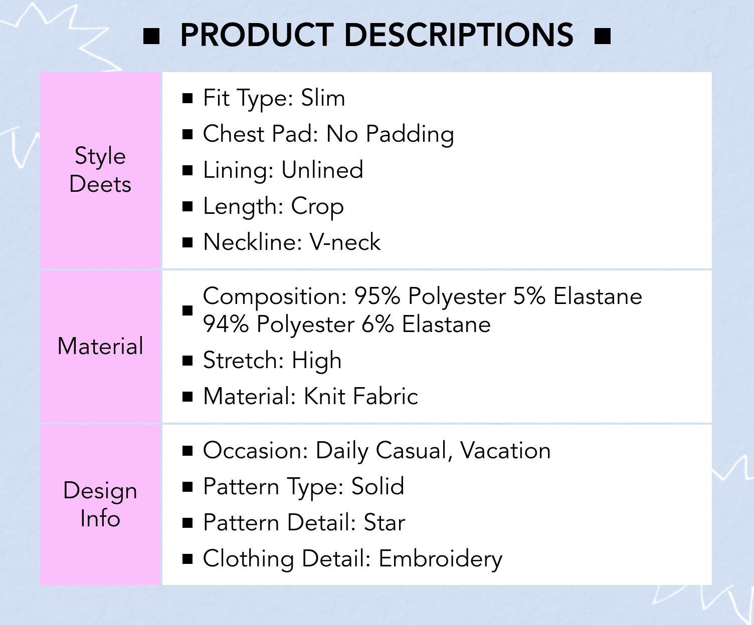 Cider V-neck Embroidered Starfish Graphic Crop Cami Top