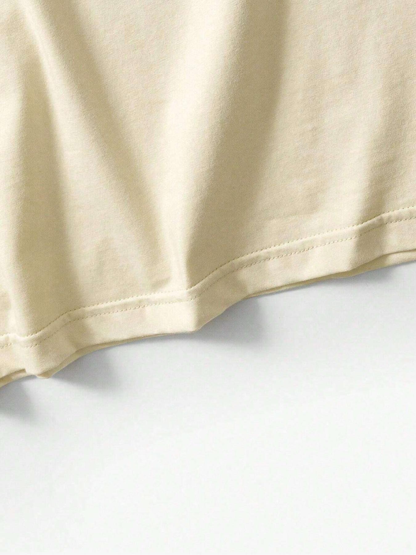 Men's Palm Tree & Letter Print Short Sleeve Graphic Tee, Regular Fit Casual Street Round Neck T-shirt for Summer, Men's Top for Daily Wear