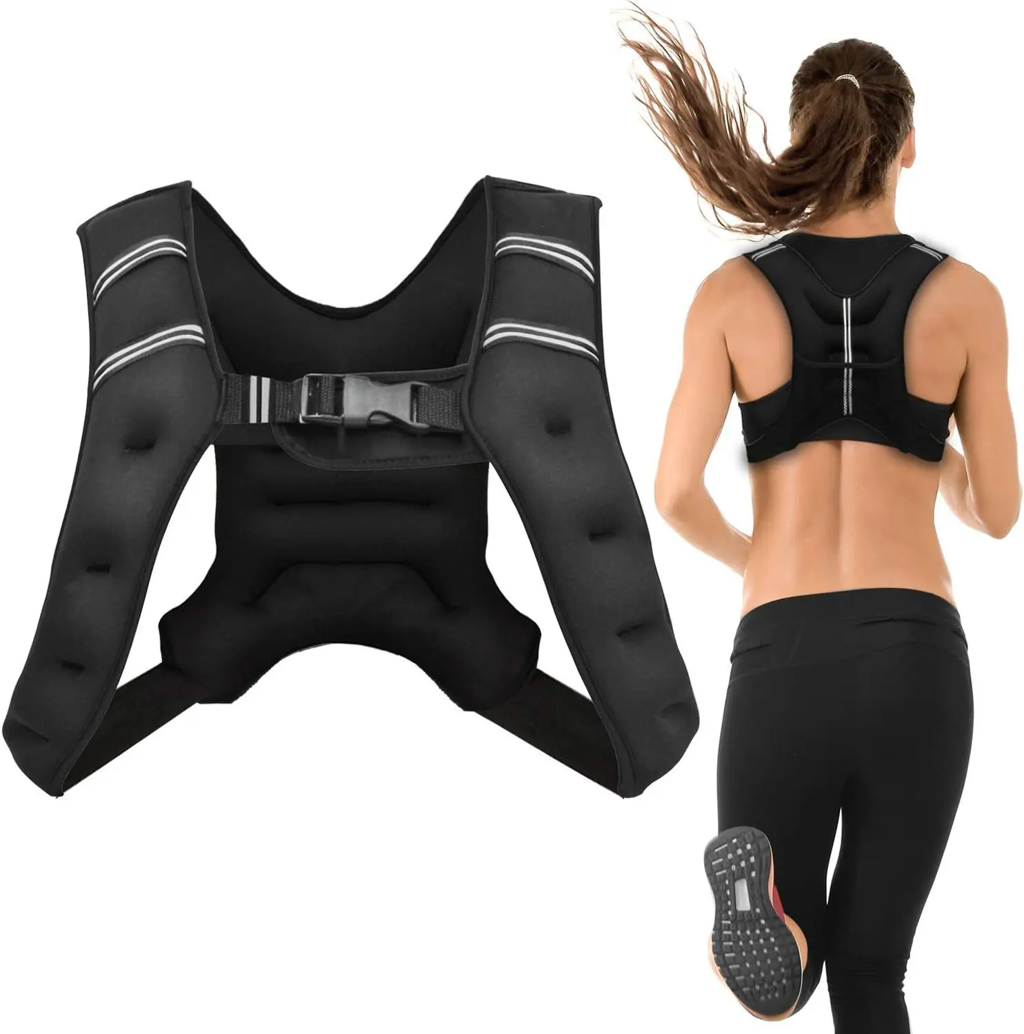 Adjustable Weighted Vest, Unisex Invisible Design in Breathable Mesh, Multi-Size for Functional Training & Weightlifting