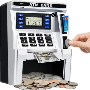 Piggy Bank for Kids, ATM Machine Bank for Real Money with Debit Card, Bill Feeder, Coin Recognition, Balance Calculator, Electronic Savings Safe Box, Cool Stuff Toys Gifts for Teen Boys Girls