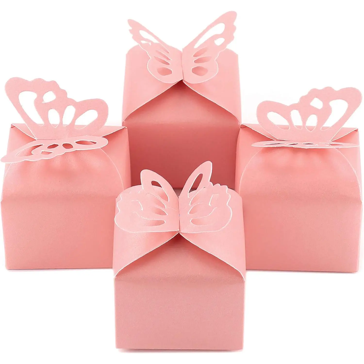 50 count  Butterfly Favor Boxes Girl  Shower Butterfly Candy Box Decoration Party Wedding Birthday Small Butterfly  Boxes()