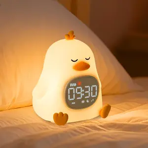 Clock for  with Night Light, Sleep  Clock Time to Wake Clock, Rechargeable  Light for Bedroom,  Sleep Companion for Boys Girls, Sleepy Duck