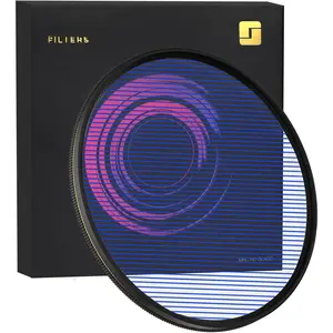 77mm Variable Blue Streak Filter, Special Effects Lens Filter, Anamorphic Optical Glass, Multi-Resistant Coated, Light Flare Effect Filters for Camera Lens