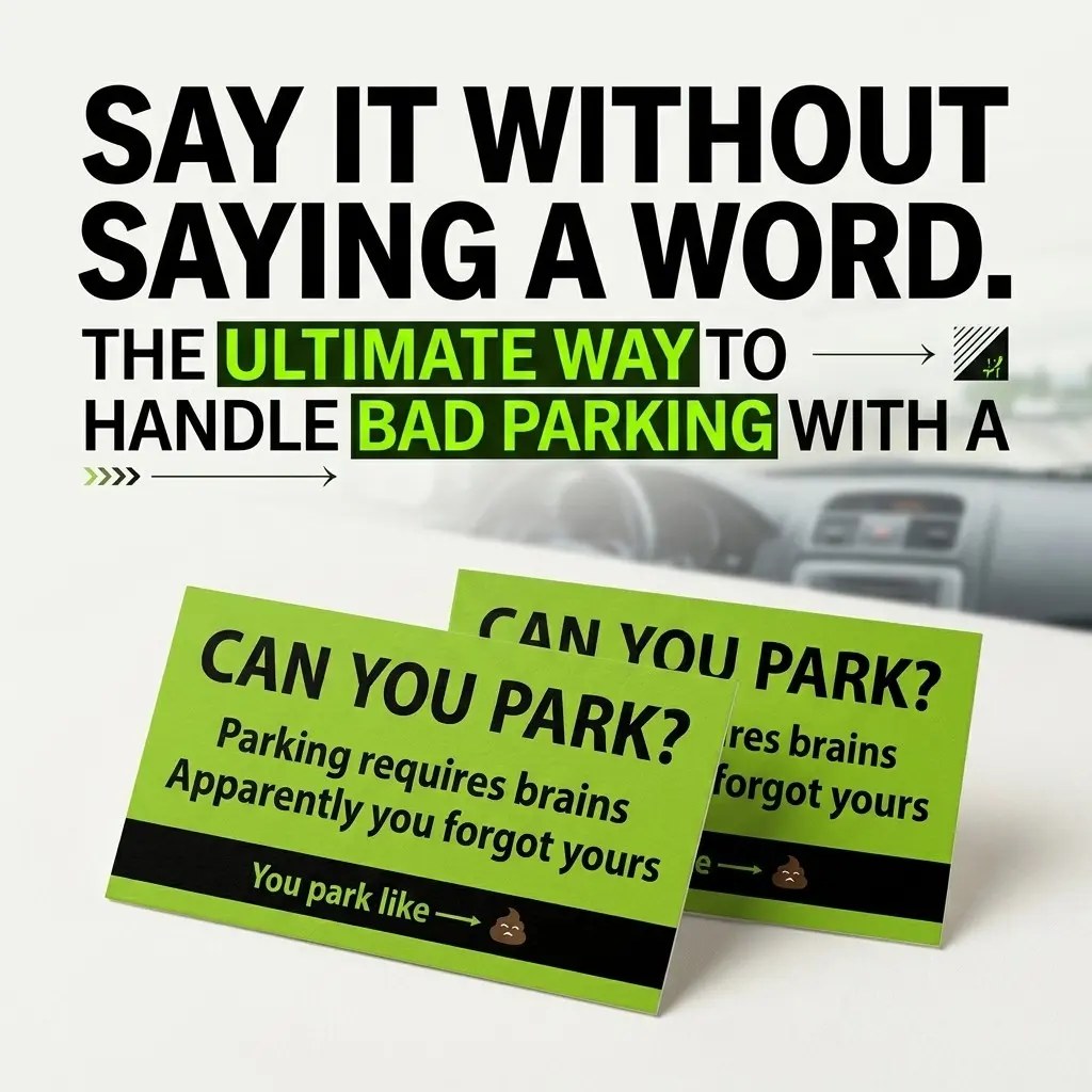 Parking Violation Reminder Business Card, Compact, Portable Size, Dual-Sided Design, Multiple Pre-Set Reason Checkboxes, Quick Complaint Expression, Clear Messaging