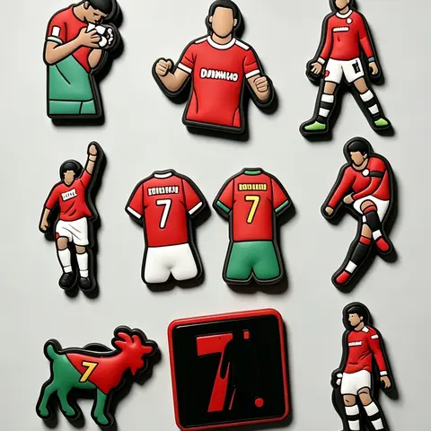 10-Piece Football Theme Shoe Accessories, Shoe Decoration, Shoe Charms Set, Detachable Washable DIY Creative Fashion Jewelry, Perfect Gift for Soccer Lovers