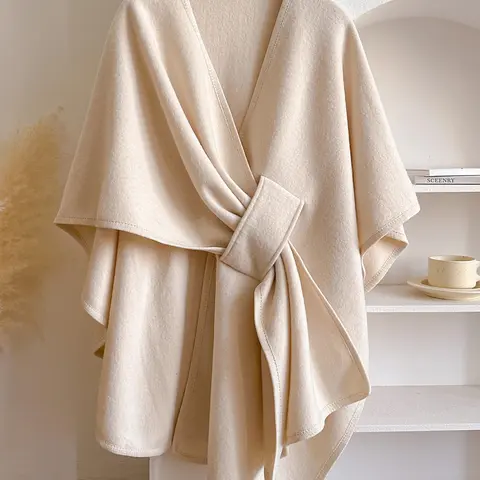 Women's Fall Winter Fashion Solid Color Shawl, Warm Comfortable Scarf, Casual Multifunctional Wrap for Autumn/winter Decor