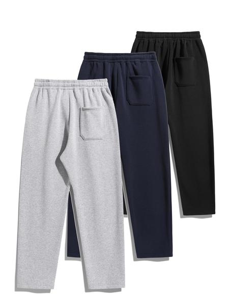 Men's Thermal Lined Pants with Drawstring Waist, Relaxed Fit Sweatpants for Fall & Winter, Men's Bottoms