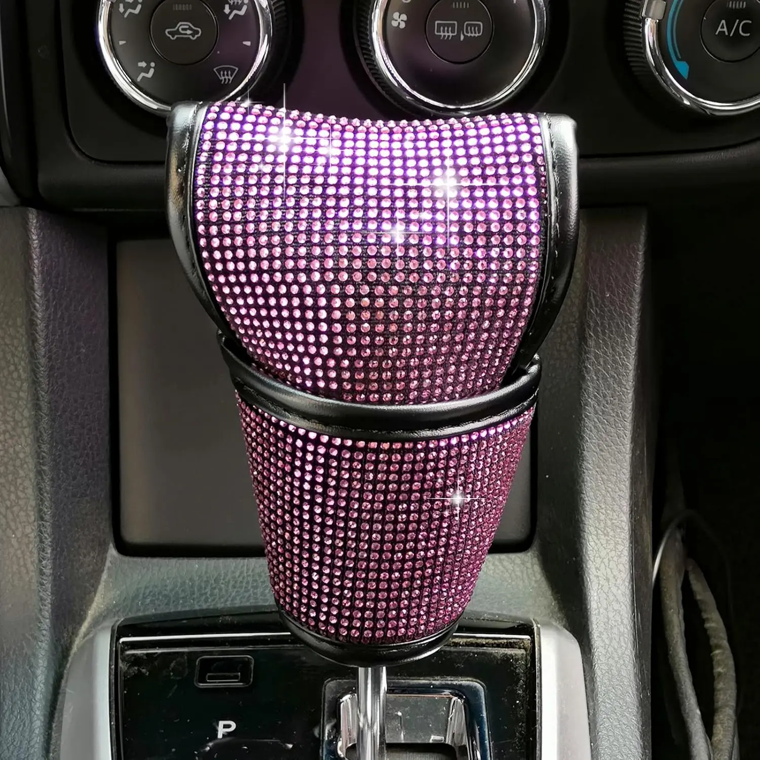 Bling Auto Shift Gear Cover, Knob Gear Stick  Glitter Bling Rhinestones Protector,  Auto Shift Gear Cover Decoration Accessories,