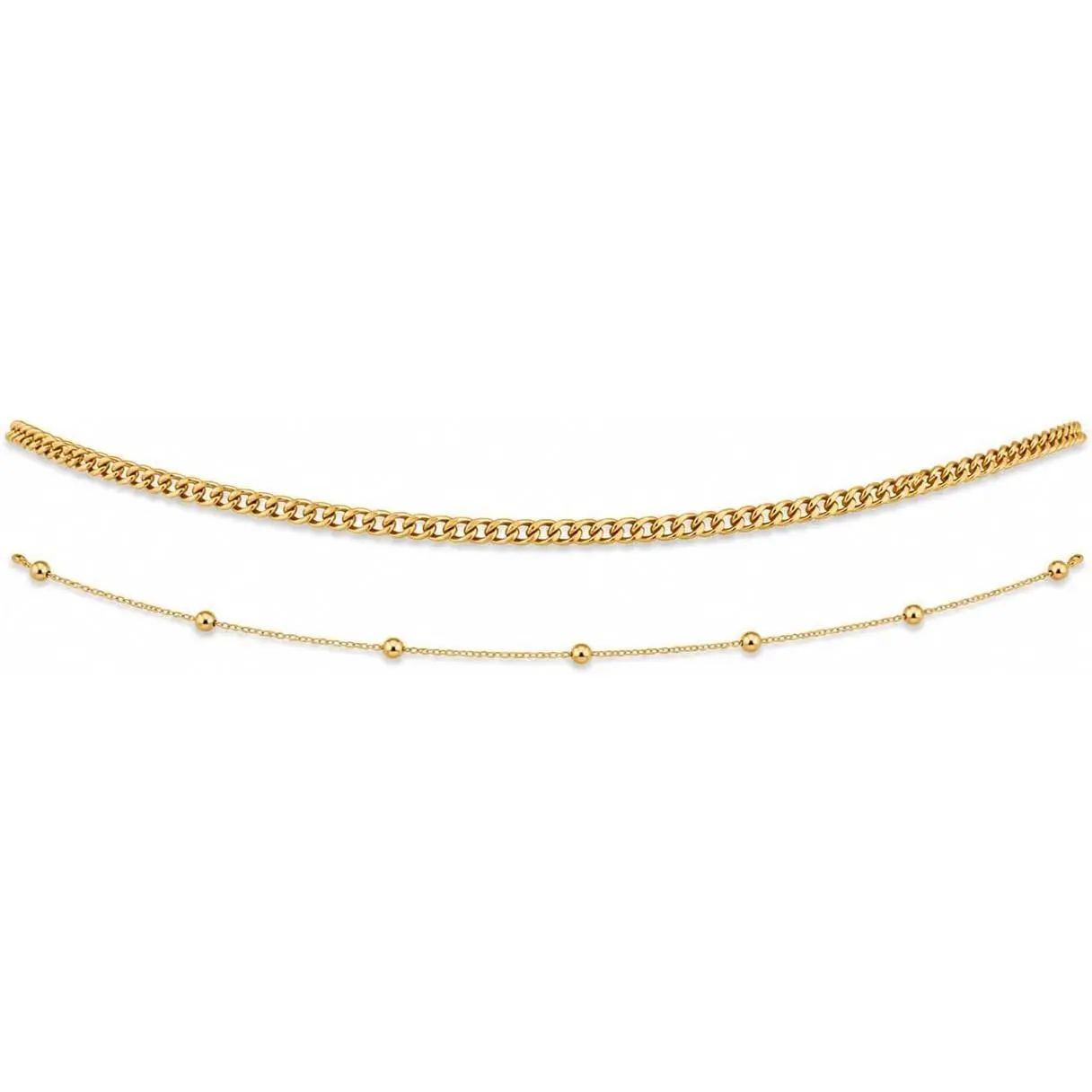 SILVARO Gold Waist Chain for Women – Gold Plated Belly Chain, Adjustable Layered Body Chain, Dainty Waist Jewelry, Bikini Waist Chain for Beach, Summer, Vacation, Festival, Gift for Women