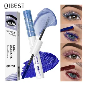  Must Have Festival Makeup!2 IN 1 Glitter Colored Mascara, Multiple Vivid Shades, Long Lasting No Clump| Pigmented Colored Side + Sparkle Glitter Side for Eye Look Upgrade for Party, Rave, Halloween