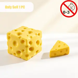 1 PC Cheese Squishy Stress Relief Toy, Soft Slow Rising Squeeze Fidget, Silent Sensory Desk Decor for Teens Adults Home Office Study