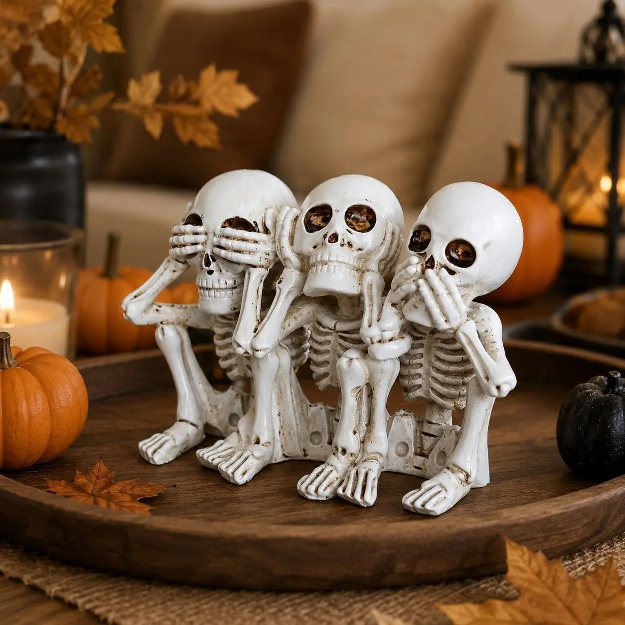 Vintage Skull Skeleton Halloween Home Decor Ornament, Retro Skull Art Craft, Spooky Season Decoration Piece, Unique Wall Hanging