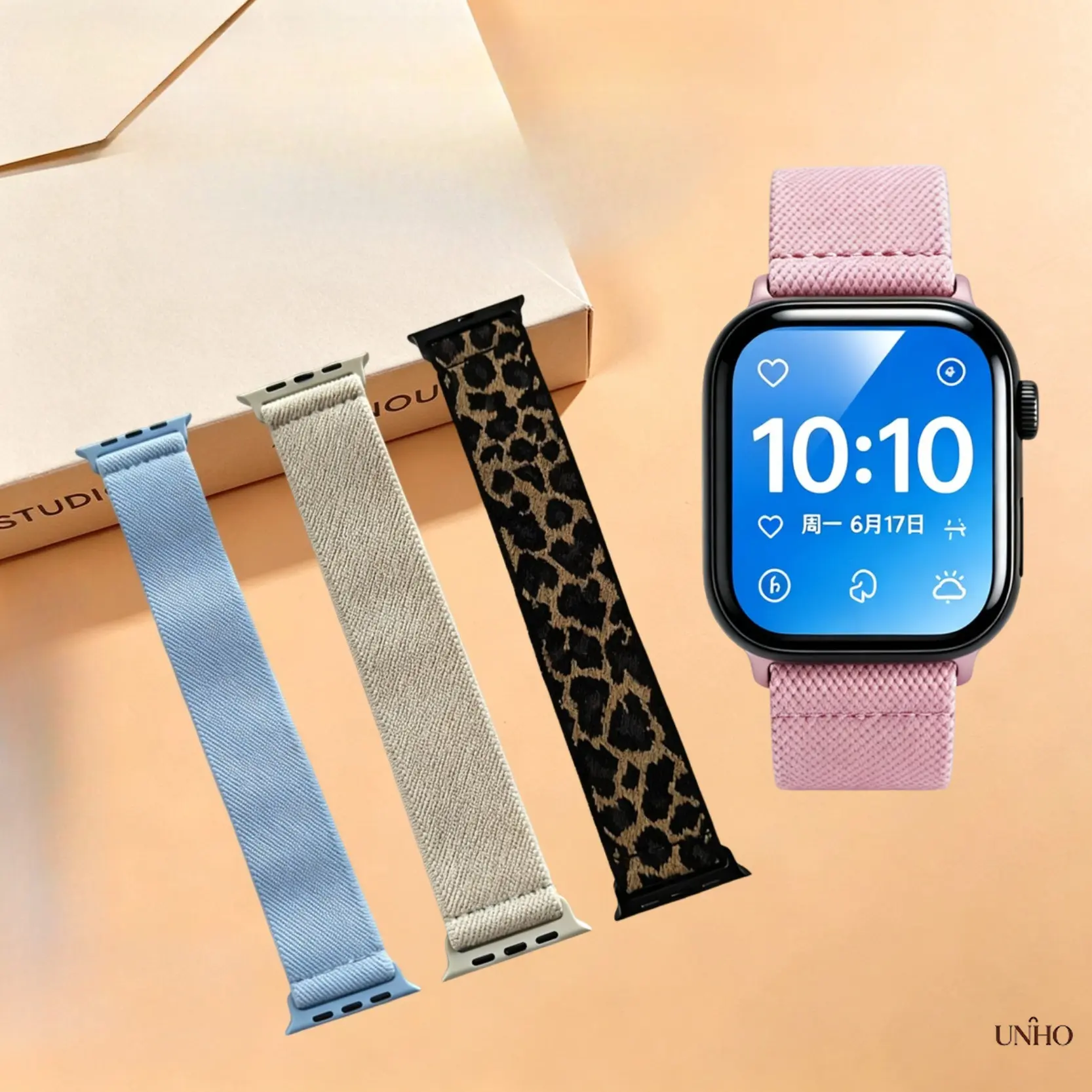Universal Single Loop Elastic Braided Watch Strap Breathable Replacement Band Compatible With Apple, Huawei & Samsung Smartwatches