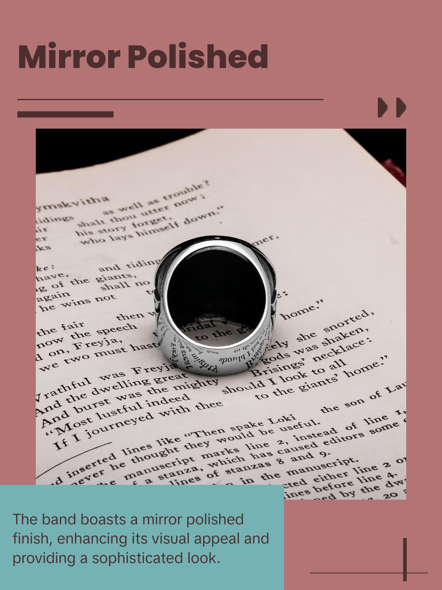 Viking Valknut Rune Ring 316L Stainless Steel