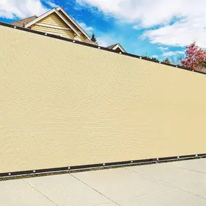 4/5/6 Ft Privacy Fence, Medium-thickness Privacy Mesh, Outdoor Shade Net Barrier, Includes Cable Ties, Beige.