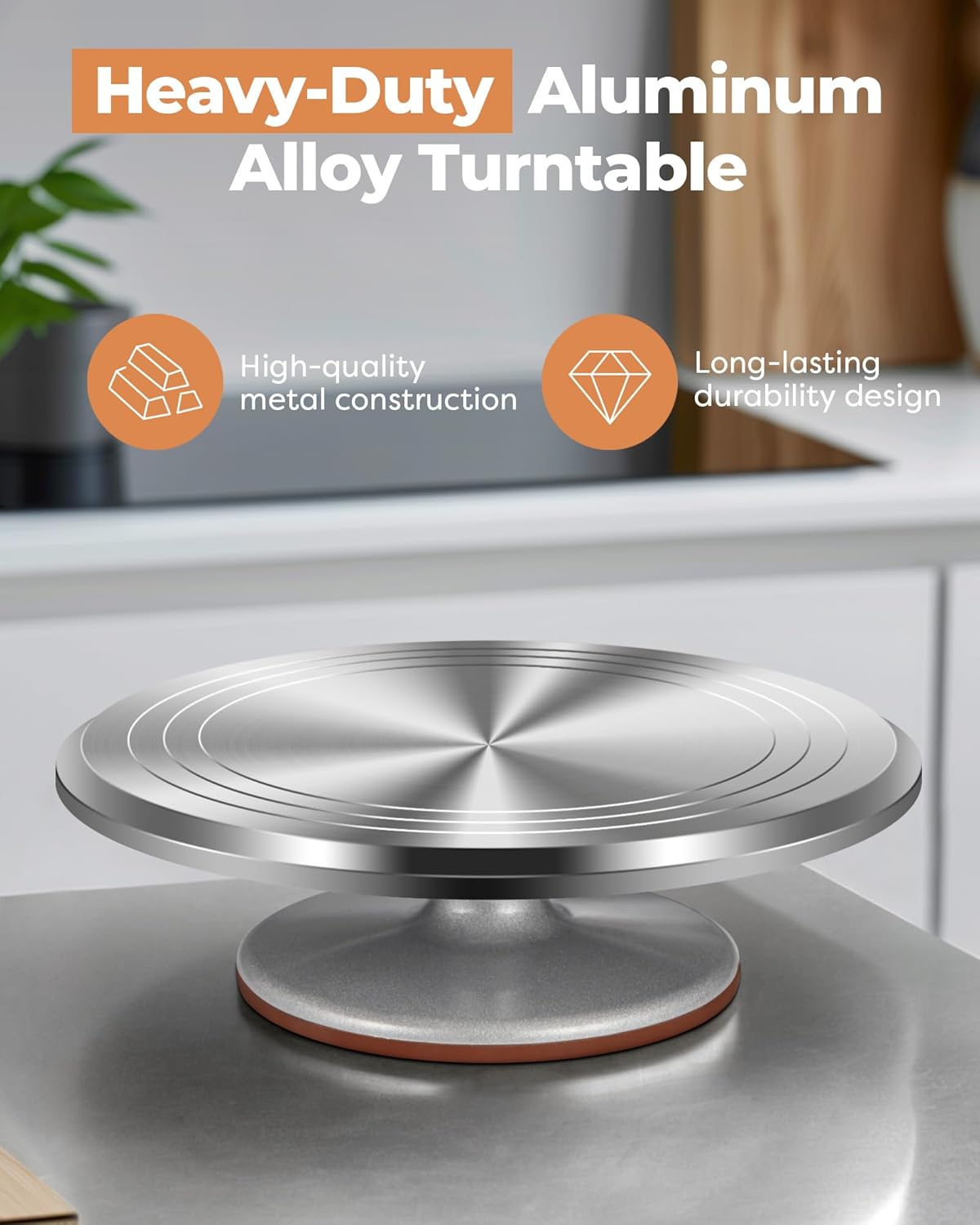 253 count Cake Decorating Kit, 12"  Alloy Cake Turntable, 48 Numbered Icing Tips, 3 Russian Piping Nozzles, Offset and Straight Spatulas, Cake Leveler, Pastry Bags Baking Supplies