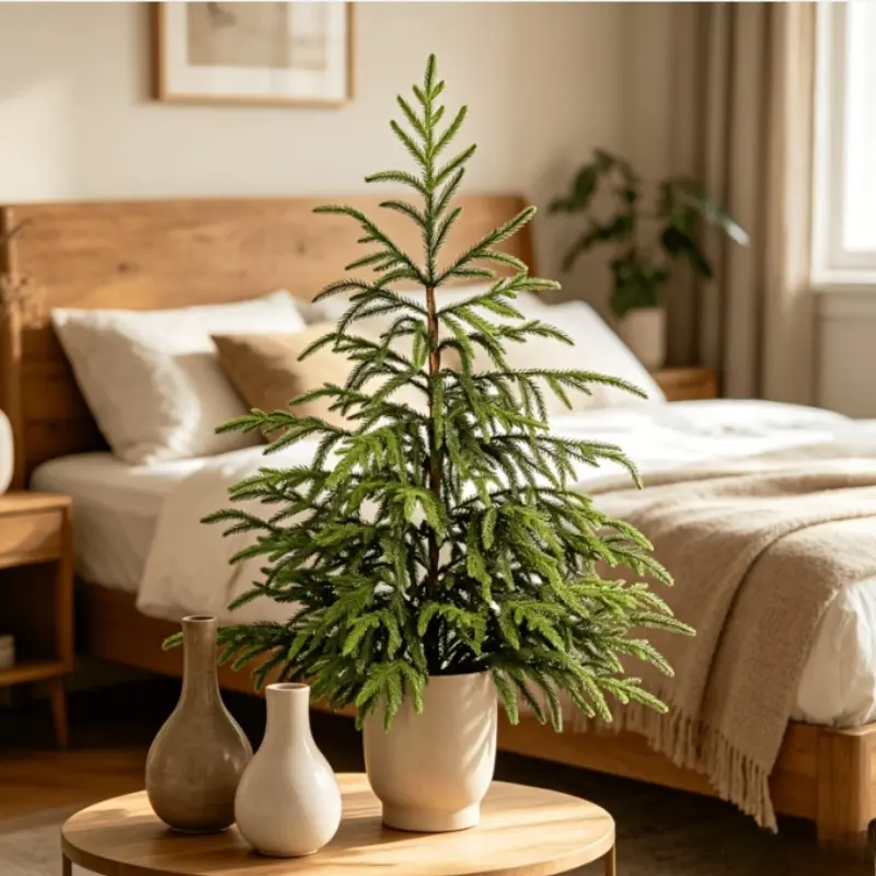 Artificial Norfolk Pine - Perfect for indoor and outdoor holiday decorations, including flower pots, artificial Norfolk pine, holiday season, indoor and outdoor decorations