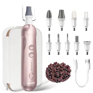 Professional Manicure Pedicure Kit with Case, Cordless 5-Speed Electric Nail Grinder, Nail File Drill for Senior Thick Toenails, Callus Remover Pedicure Tools for Women Hand & Feet Care