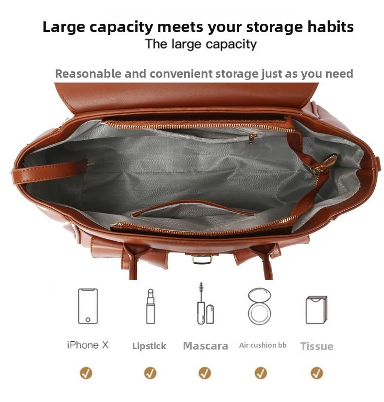 Vintage Handheld Tote Bag, New Large-Capacity Briefcase for Women, Suitable for Business Trips and Commuting