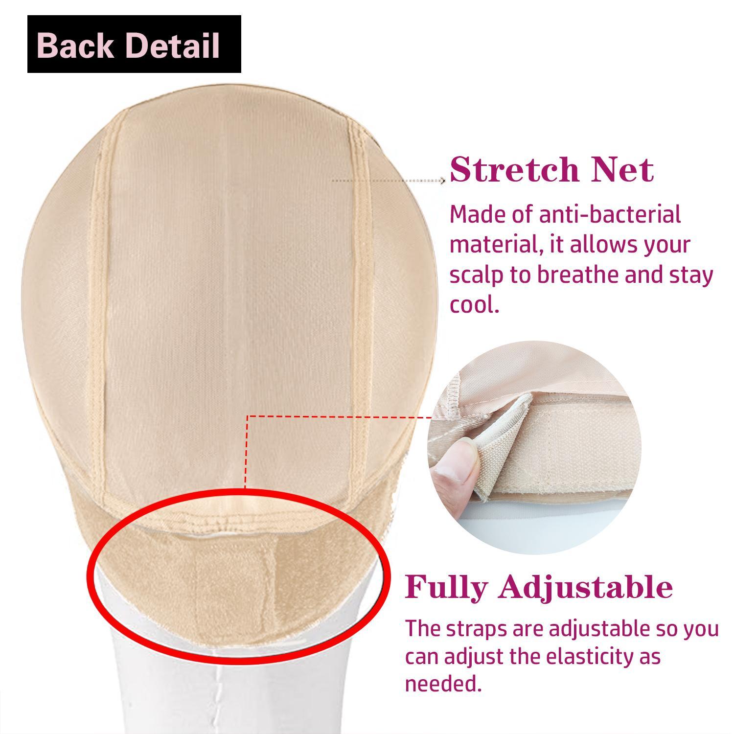 Lace Grip Wig Cap for Women, Transparent Lace Front Wig Caps, Non Slip Wig Gripper for Keeping Wigs in Place, Hair Weave Extensions, Wig Cap with Grip Headband, Wig Glue Alternative