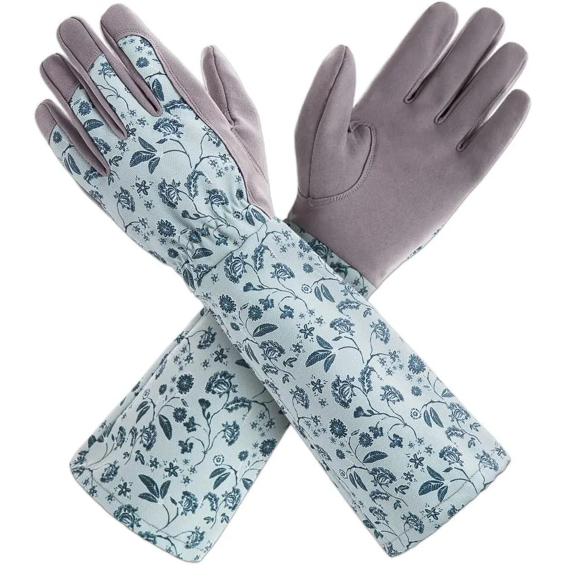 Gardening Gloves for Women Long Sleeve, Light Protective Gloves for Yard and Outdoor Work, Best Garden Gifts for Gardener,Gray,M