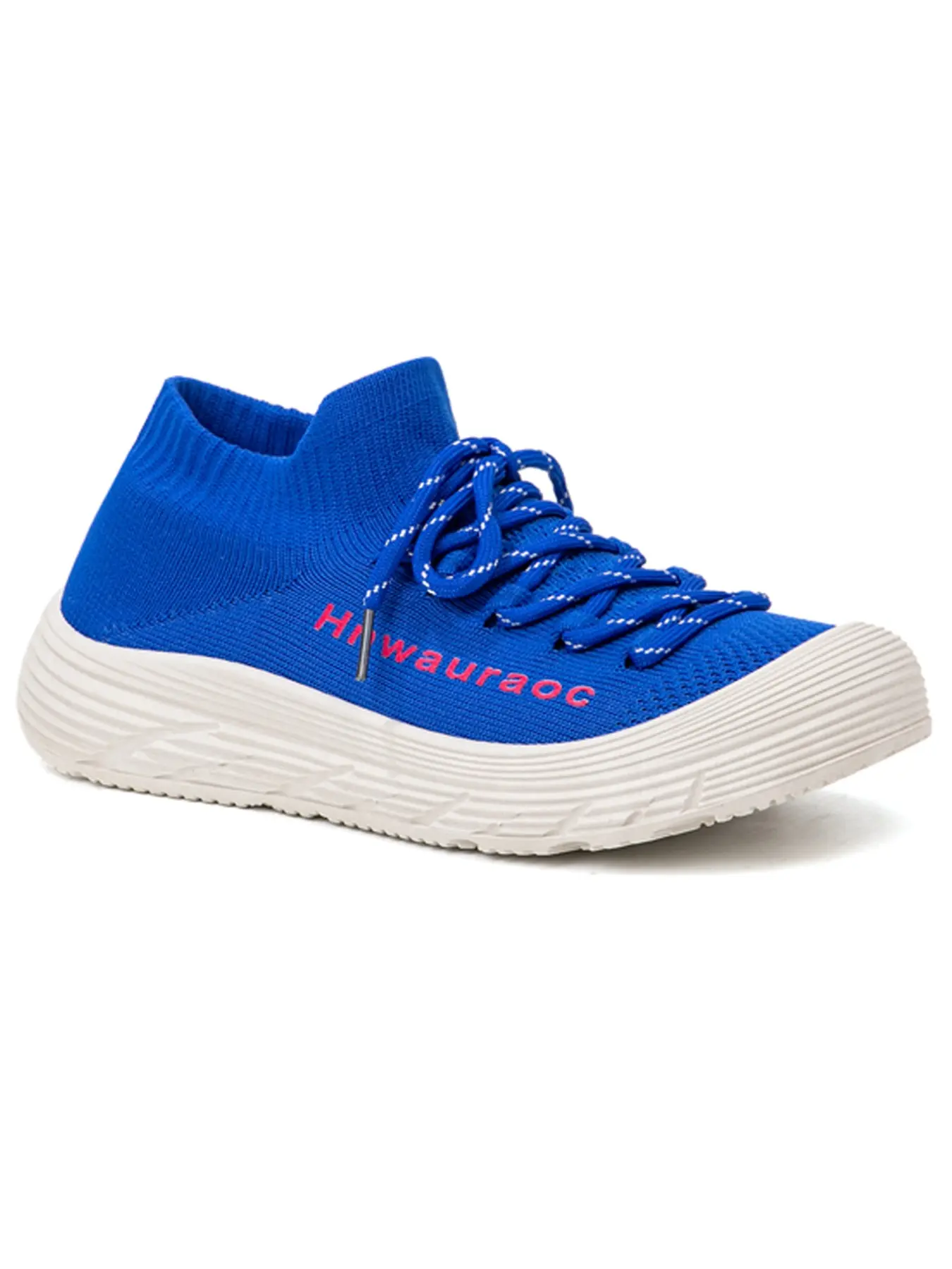 Summer Hollow Out Breathable Knit Sock Shoes for Women, Thick Sole Anti-Slip Flatform Casual Shoes, Round Toe Wide Fit Walking & Travel Shoes