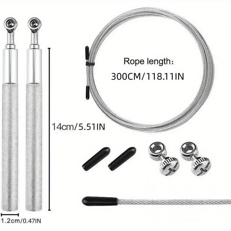 Professional Jump Rope, Adjustable Length Skipping Rope with Weighted Handles, Fitness Equipment for Men & Women Home Gym Workout