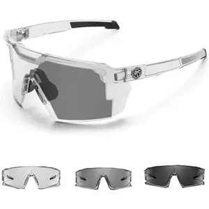 Photochromic Polarized Safety Glasses, Oversized Vintage Y2K Aviator Sunglasses for Men Women, UV400 Protection Sports Eyewear for Driving, Cycling, Golf & Fishing