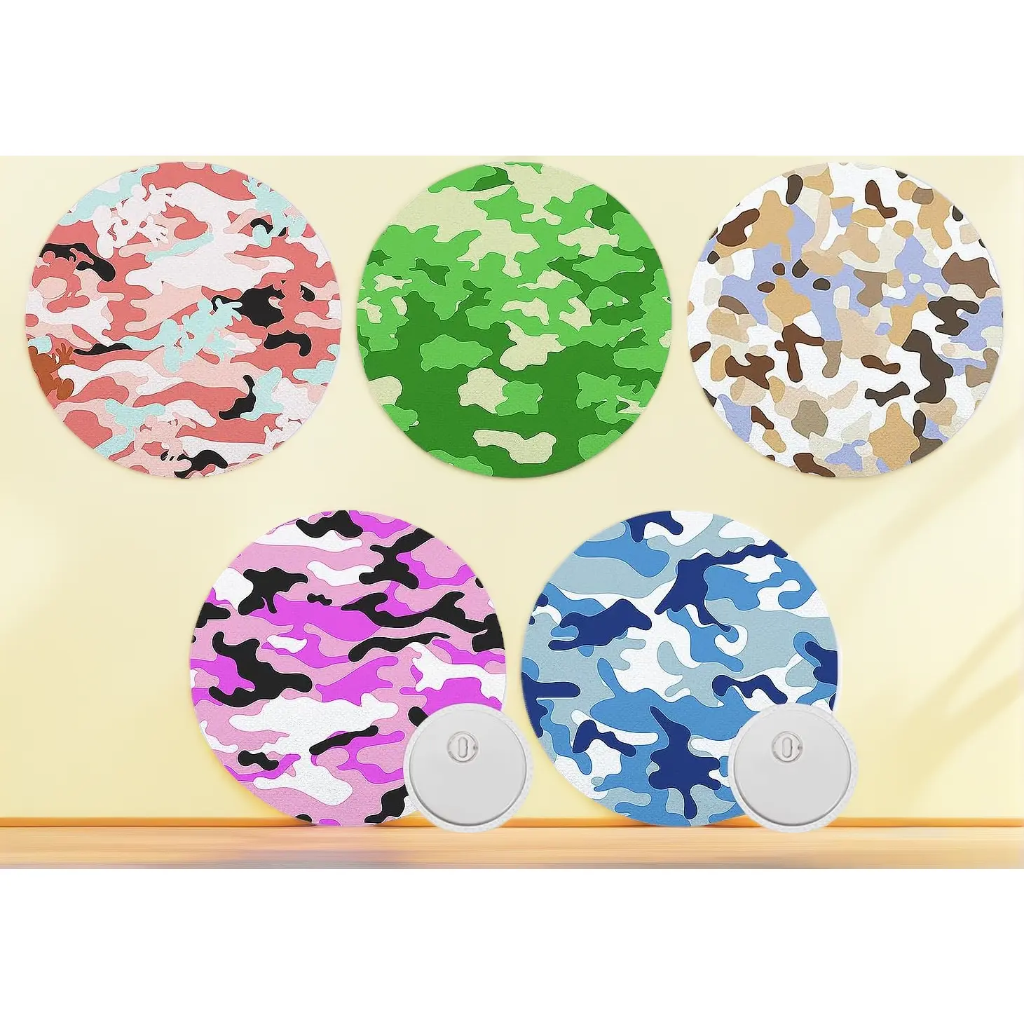 Camo CGM Patches & Fabric Covers Kit (30-Pack Patches, 3 Sensor Covers) - Waterproof, Hypoallergenic, Latex-Free, Sweatproof for Libre 3, Long-Lasting Up to 15 Days with Flag, Bow Ties, Butterfly & Bloom Designs