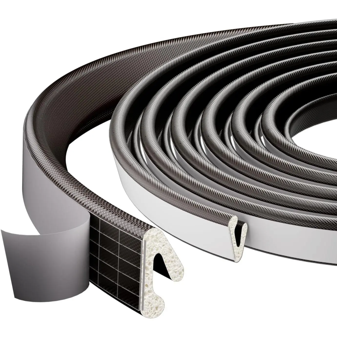 1 Pack 19.6 Ft Length Peel-and-Stick V-Shape PVC Gasket Window Weather Stripping, Door Seal Insulation Strip for Winter, Soundproofing a Bedroom Draft Stopper Tape for Glass Surfaces (Brown)
