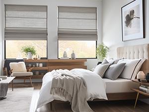 Roman Shades for Windows , Window Treatments , Darkening Shades, 31"W X 64"H , Belgian Flax (Privacy & Light Filtering)