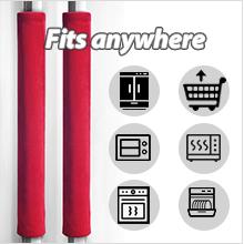 OUGAR8 Refrigerator Door Handle Covers,Keep Your Kitchen Appliance Oven,Dishwasher,Mirowave Clean from Smudges, Fingertips, Drips, &Food Stains, Perfect for Dishwashers (5pcs,Red)