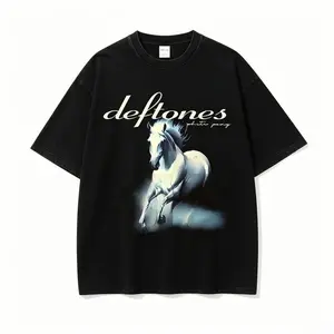 Unisex Retro Limited Vintage Deftones Tour T-Shirt, Rock Band WHITE PONY Oversized Tee, 90s Grunge Gothic Punk Y2K Rock Merch