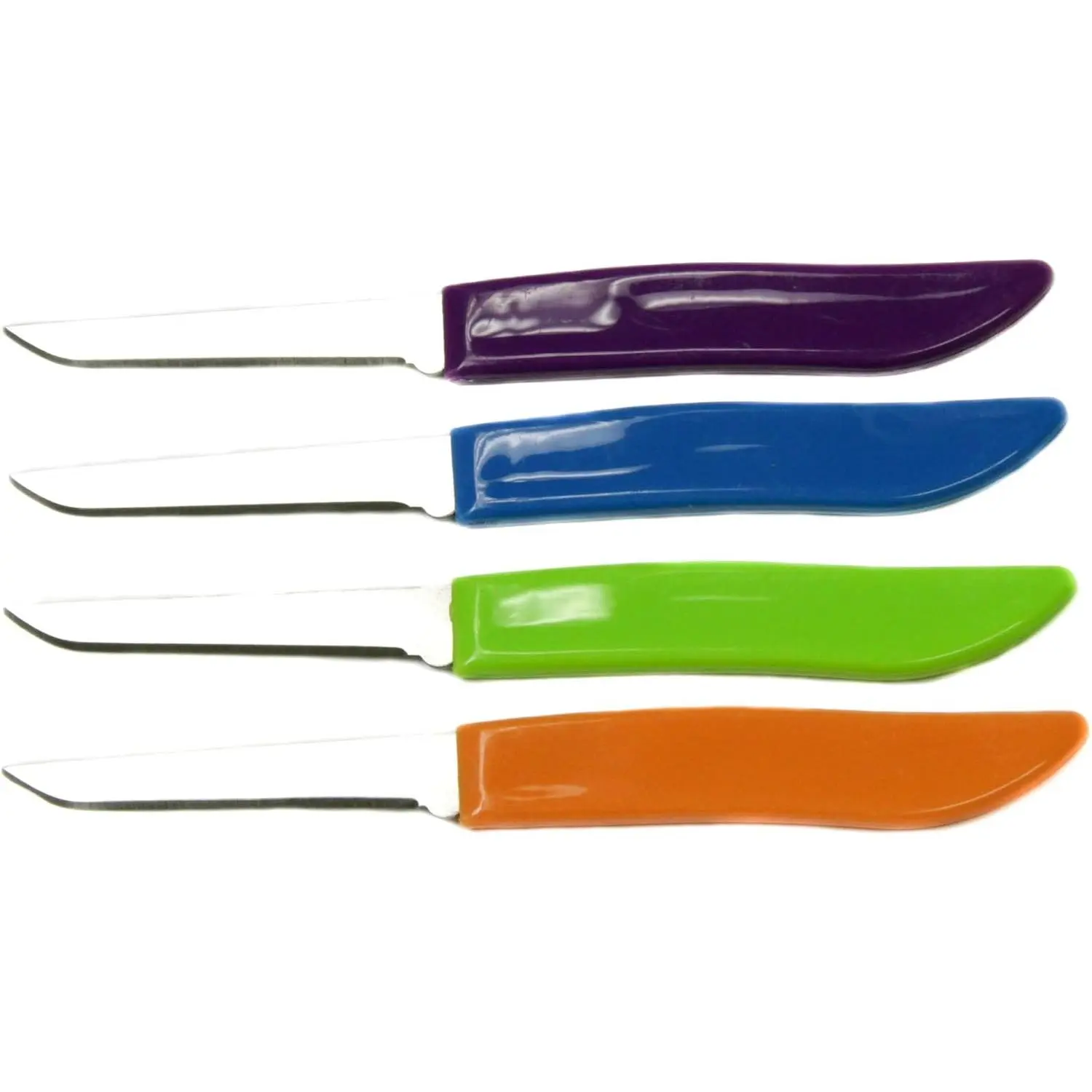 Select Paring Knife Set, 2.5 inch blade 6 inch in length 4 piece set, Assorted