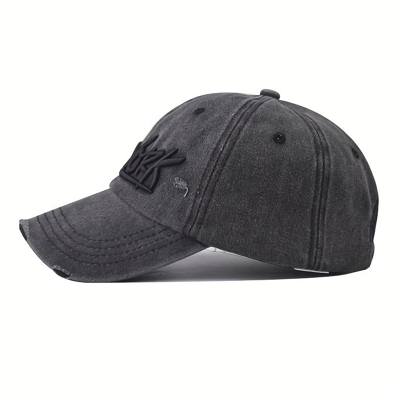 1pc Baseball Cap with The Letters 'New York', Stylish And Simple, Featuring a Distressed Look with a Five-Pointed Star Design, Suitable for Outdoor Activities Like Hiking, Camping, Beach Outings, Street Painting, And Playing Ball.