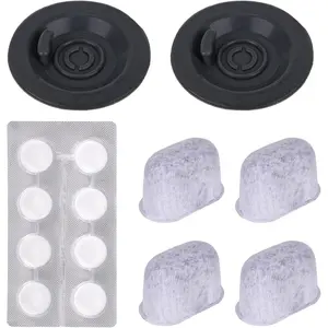 Espresso Maintenance Kit Compatible with Ninja Luxe Coffee Machine, 2pcs Silicone 54mm/2.13in Backflush Discs, 4 Water Filters & 8 Espresso Care Tablets for Daily Machine Care Cafe Accessories