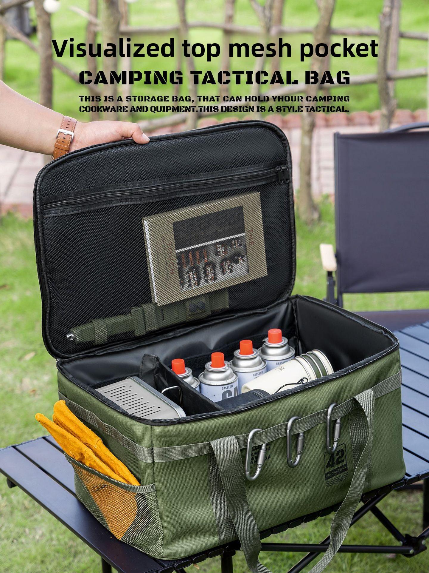 Outdoor camping insulated bag, thickened Oxford cloth storage bag, insulated and cold-keeping large-capacity lunch bag