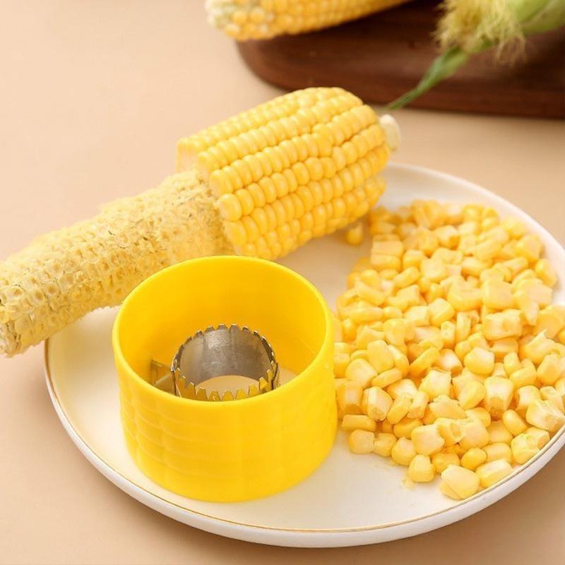 Non-Slip Handle Safe Efficient Corn Sheller Multi-Functional Rustproof Kitchen Tool Creative Corn Kernel Stripper Salad Prep Helper Labor-Saving Hand-Protective Home Corn Peeler Convenient Durable Corn Removal Tool Kitchen Gadgets