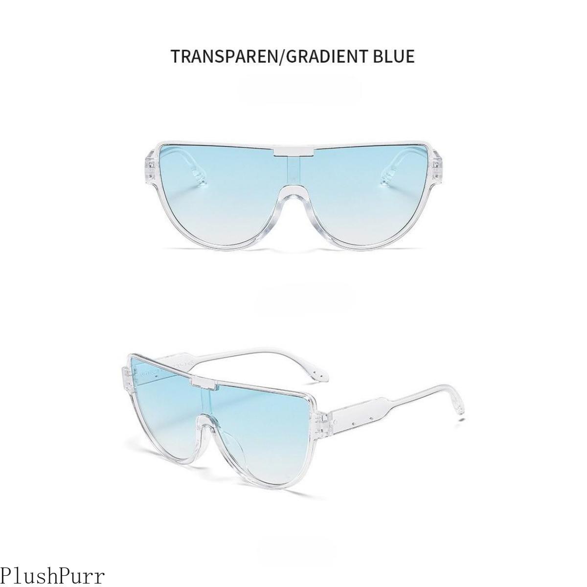 2026 new fashion large frame one-piece pilot sunglasses women street shot mask sunglasses trend Internet celebrity street shot sunglasses