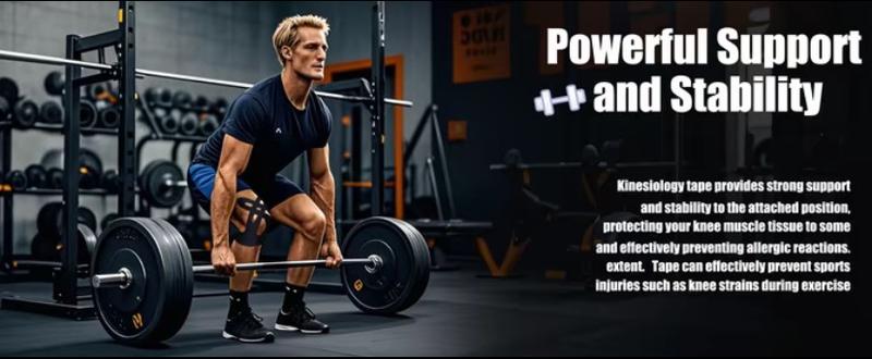 Precut Kinesiology Tape for Knees, 12 Pcs - Knee Support & Stability, Knee Pain Relief Athletic Tape - Waterproof & Elastic, Breathable Hypoallergenic Latex-Free Tape, Black