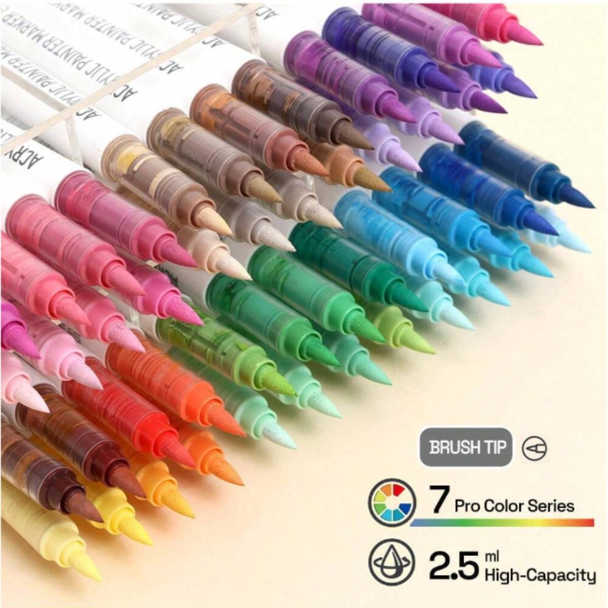 Acrylic Marker Pen (1 Set), Acrylic Paint Marker Pen, Diy Graffiti Painting Pen for Stone, Glass, Ceramic, Metallic, Art Supplies for Students