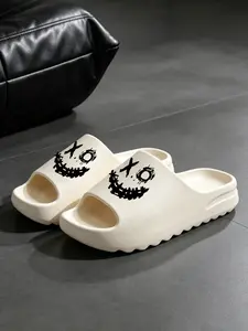 Gothic Thorn Evil Smile Platform Slides, Soft Cloud Eva Anti Slip Slippers, Unisex Y2K Sandals, Home Outdoor Wear, Size Up for Wide Feet