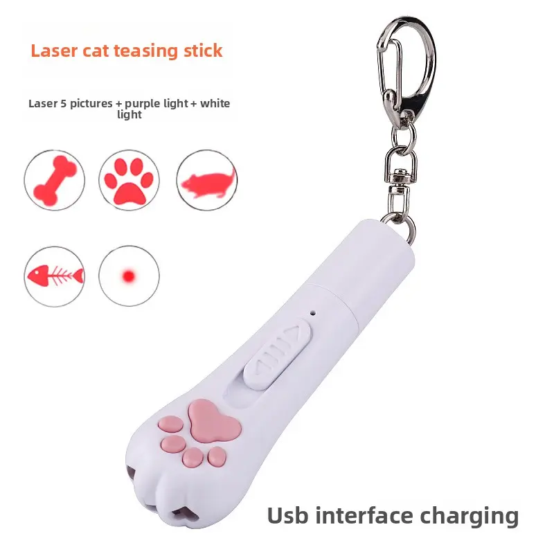 Thermoplastic LED Laser Wand - Infrared Light Pet Toy with Self-Play Mode for Indoor/Outdoor Cats