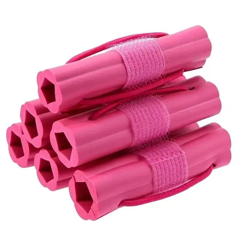 6-piece Per Pack Sponge Sleep Hair Curlers, No Heat Lazy Damage-Free Hair Rollers, Overnight Self DIY Wavy Hairstyle Styling Tools