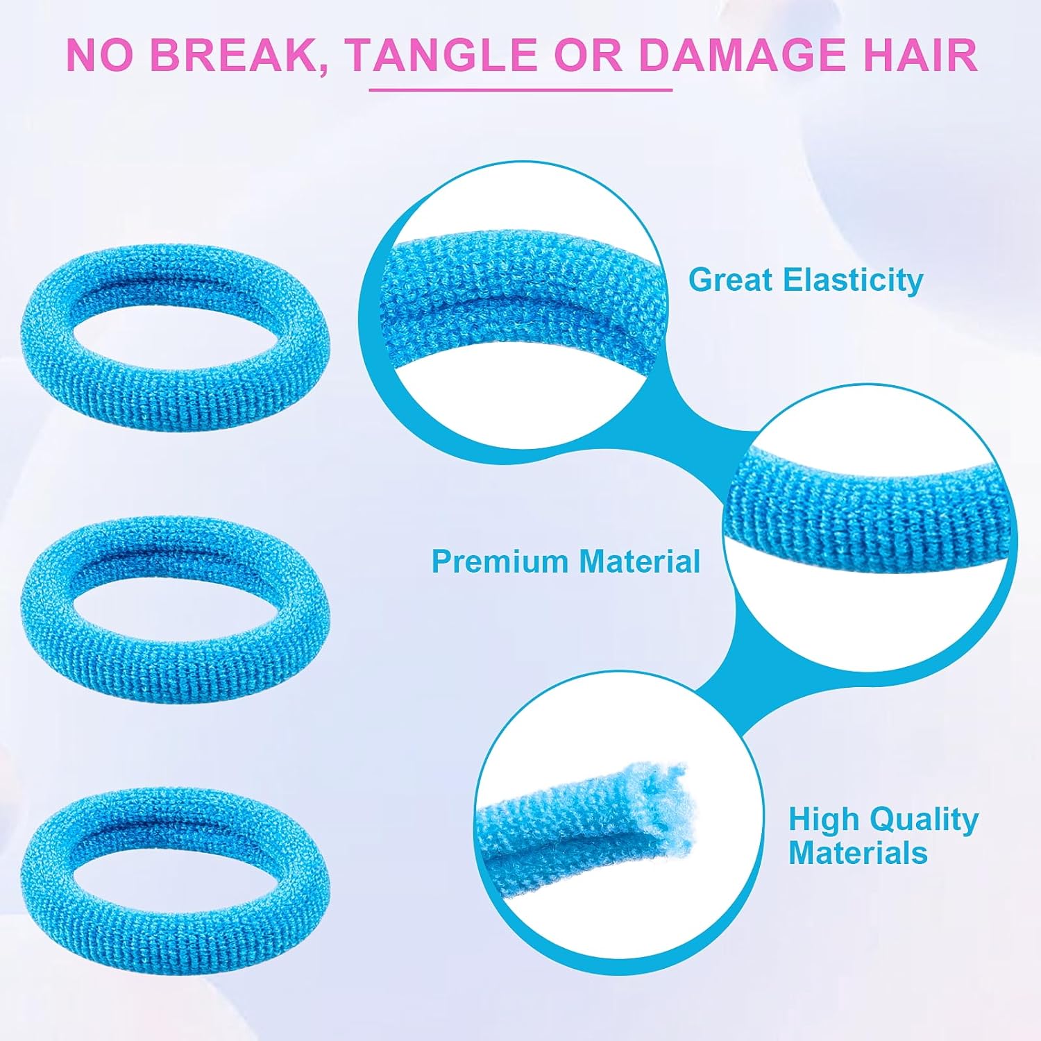 350 count Multicolor Cotton Hair Ties - Small Hair Elastics for and Girls, No Crease Finger Ponytail Holders (20 Colors) 350 count Multicolor Cotton Hair Ties - Small Hair Elastics for and Girls, No Crease Finger Ponytail Holders (20 Colors)